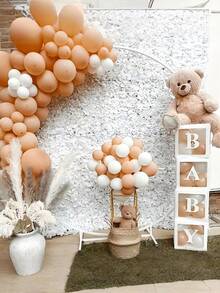 1pc/Box 25cm/Inch Reusable White Paper Letter Balloon Box For DIY, Suitable For Wedding, Retirement, Anniversary, Back To School, Holiday, Birthday Party Decorations,Christmas - White - View 2