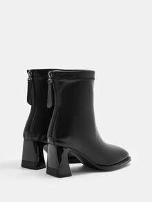 CUCCOO CURVES 女士时尚百搭宽楦高跟靴 - 黑色 - 查看 9