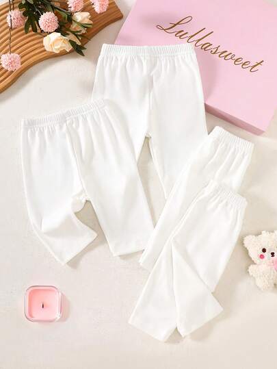 新生儿百搭弹力腰休闲舒适柔软裤，多条装