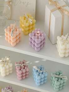Molde de silicona con forma de corazón para velas, jabón y yeso, molde de manualidades DIY para hacer regalos para el Día de San Valentín y el Día de la Madre - Multicolor - Ver 4