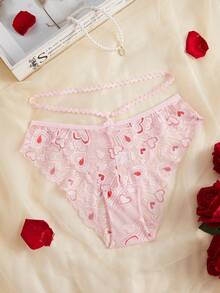 2pcs/Pack Sexy Heart Lace Women's Panties - Multicolor - View 4