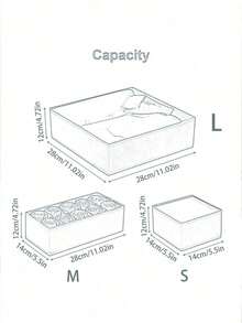 可折叠布艺收纳盒衣柜整理器抽屉隔断适用于衣服内衣胸罩袜子内衣衣柜节省空间家居装饰宿舍房间必备黑色储物箱容器家庭必备 - 米色白邊 - 查看 13