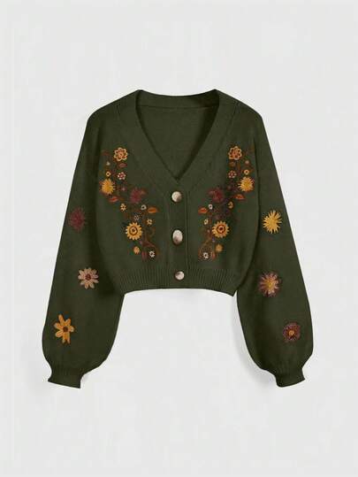 Cardigan bohémien ricamato in stile hippie e cottagecore per donna