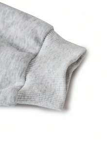 SHEIN ChillGRL 青少年女孩连帽拉链运动衫和高腰保暖衬里裤连体衣 - 灰色 - 查看 4