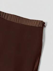 Firerie Elegant enfärgad kjol i plusstorlek, lämplig för pendling