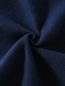 SHEIN 青少年男童简约纯色浅灰色休闲卫衣，秋冬款 - 藏蓝色 - 查看 8