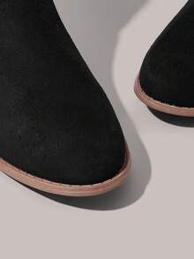 Styleloop 女士踝靴，适合度假、波西米亚风、复古美式、波西米亚风、西部风、音乐节、派对、圣诞节、万圣节 - 黑色 - 查看 4