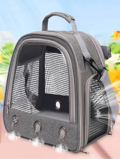 1pc Portable Travel Small Animal Carrying Guinea Pig Carrying Bird Rabbit Turtle Lizard Carrying Cage Portable Travel Hamster Pet TPU Transparent Backpack