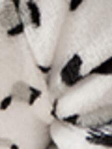 PETSIN 1pc Black Small Fragment Printed Pet Jumpsuit White Autumn And Winter Flannel Warm And Comfortable Pet Warm Clothes - White - View 8