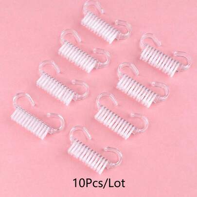 10/50支装小号黑色美甲刷 指甲除尘刷 多功能细节刷 适用于美甲、修脚、化妆、工艺绘画 专业沙龙家用DIY美容工具套装