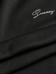 SWAVVY Áo nỉ trùm đầu nam mùa thu đông thời trang đính đá pha lê rộng rãi - màu đen - Xem 5