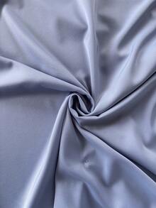 SHEIN Raffinéa Women's Winter Party Elegant Luxury Design Sequin Tassel Splice Long Sleeve Robe Jacket And Minimalist Round Neck Sleeveless Cinched Waist Waist Long Dress 2-Piece Set - Baby Blue - View 10