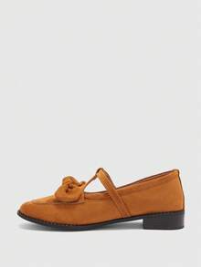CUCCOO BIZCHIC Mocasines con hebilla de caballo, nueva llegada otoño/invierno 2025, versátiles, estilo británico, tacón grueso negro, suela blanda, slip-on planos - Camel - Ver 9