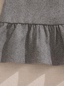 Souflis 2 件套法式 2025 秋冬休闲无袖连衣裙和高领上衣套装，适合上学、郊游、派对和多种场合，女孩装 - 彩色 - 查看 8