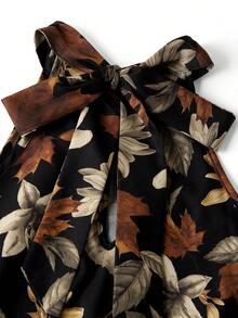 Ellevyn Set 2 buc. bluză și pantaloni fără mâneci cu imprimeu floral pentru femei