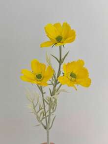 1 pieza/3 piezas Flores de cosmos de tacto real de 17 pulgadas - Ramo de margaritas bohemias, decoración del hogar para todo el año, centro de mesa para bodas de verano y acción de gracias de otoño, crisantemo artificial sin decoloración para mesa/fotografía - Multicolor - Ver 4