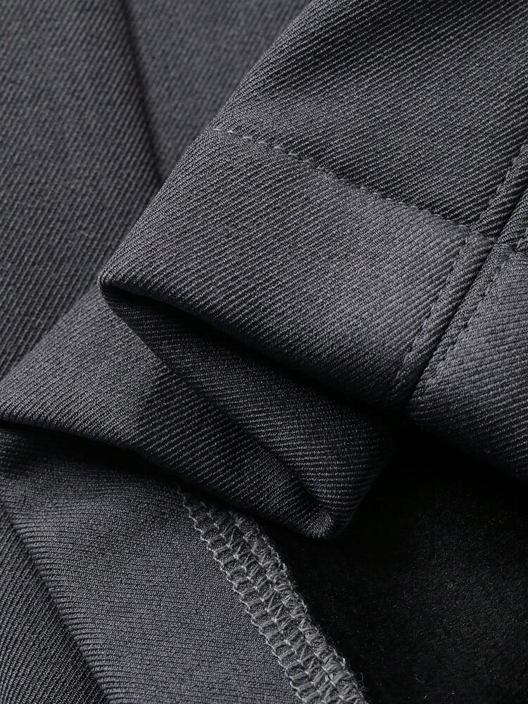 Women's Thick Thermal Lined Straight Leg Pants, Loose Fit Formal Trousers For Autumn/Winter
