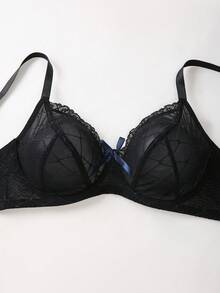 DesireSculpt Bộ 2 quần lót đen gợi cảm cỡ lớn dành cho nữ kèm áo ngực và quần lót nâng ngực có gọng - màu đen - Xem 7