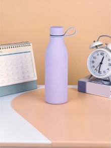 500 ml/17 oz Tasse isotherme à double paroi en acier inoxydable avec poignée, finition en caoutchouc mat, tasse à petite bouche de couleur unie créative, convient pour les sports de plein air, le yoga, le bureau, le restaurant, les cadeaux d'anniversaire, les cadeaux de couple, la fête des mères, les cadeaux de vacances - multicolore - Voir 3