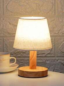 1个北欧风格木质USB充电LED夜灯/台灯，现代简约设计，适用于餐厅/卧室/酒吧/咖啡厅，毕业、生日、节日、床头、办公室，母亲节、父亲节礼物 - 黃色 - 查看 4