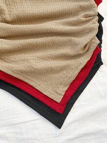Conjunto de 3 piezas con top asimétrico casual de uso diario y de verano para vacaciones, talla grande 2 piezas adicionales, para volver al colegio o para la hora del té por la tarde - Multicolor 9 - Ver 5