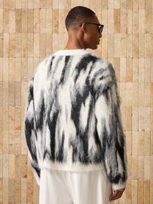 Męski kardigan żakardowy AKNOTIC – jednorzędowy – swobodny i uniwersalny – odpowiedni na jesień/zimę - Szary - Zobacz 6