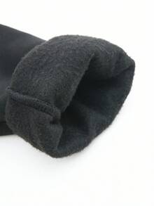 SHEIN Explorewe 2 件 Tween Girl 休闲蝴蝶结印花运动衫和刺绣直筒牛仔裤套装 - 黑色 - 查看 4