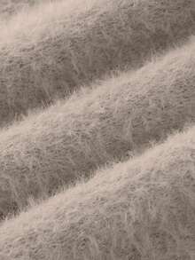 Franclia New Autumn/Winter Gentle Lady Style Waist Ruffle Trim Women Sweater - Mocha Brown - View 7