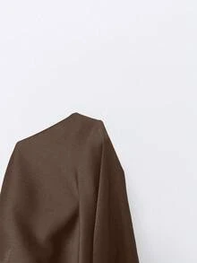 Rina Fox 大码女式V领荷叶边系带短袖休闲衬衫