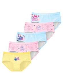 Bộ 5 quần lót cotton mềm mại, thoải mái họa tiết thỏ dễ thương cho bé gái, nhiều màu sắc - Nhiều màu - Xem 4