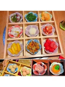 4 件套陶瓷花卉酱料碟，3.5 英寸，紫色、蓝色、黄色、红色，厨房餐具，适用于盛放蜂蜜、番茄酱、甜点、酱油、沙拉酱、蘸酱等，适合烧烤、露营、野餐、厨房、餐厅或派对使用，母亲节、婚礼、生日礼物，送给朋友、家人和爱人，毕业季佳品。 - 彩色 - 查看 3