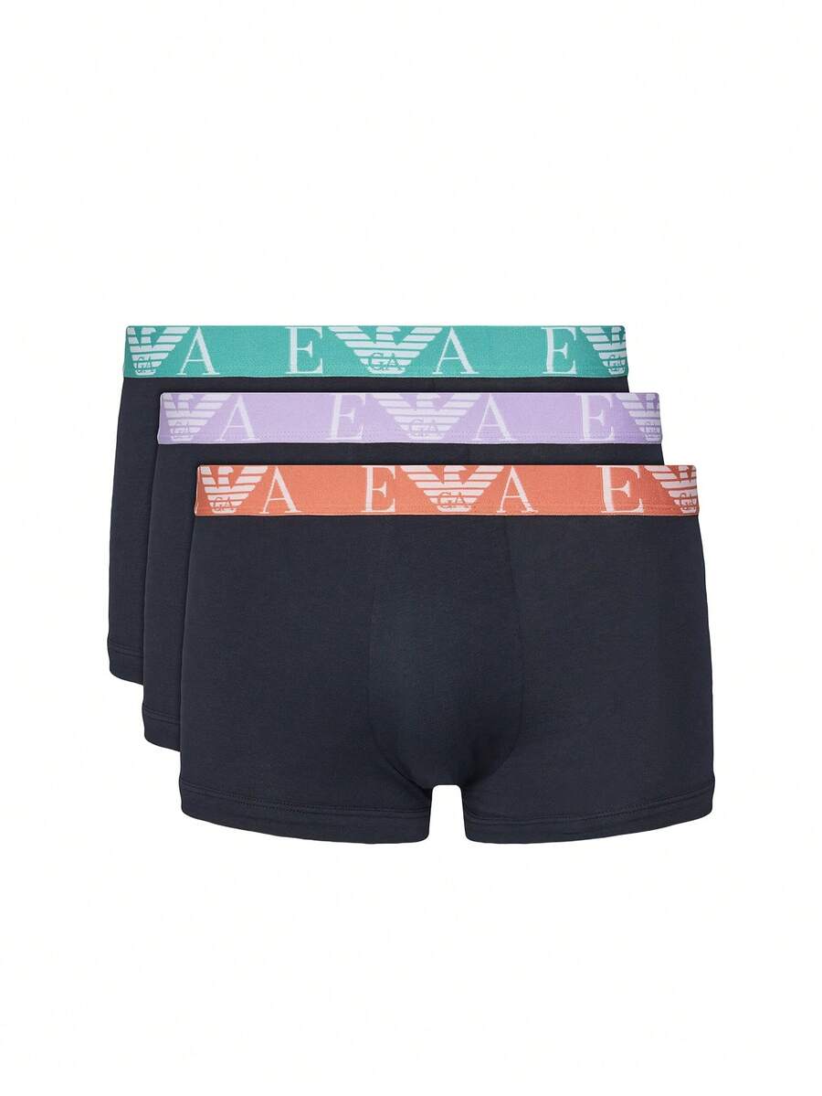 Emporio Armani 3 Pack Men's Boxers - Dark blue - View 1