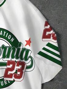 23 Áo thun cổ tròn tay ngắn tối giản thường ngày cho bé trai tuổi teen CALIFORNIA, phù hợp cho mùa hè - Nhiều màu - Xem 5