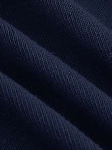 SHEIN MOD Contrast Binding Button Front Slim Fit Long Sweater Dress In Fall/Winter - Navy Blue - View 4