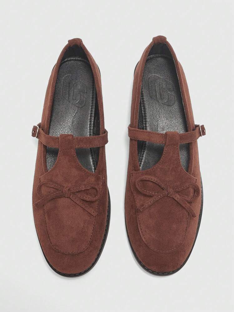 CUCCOO BIZCHIC 2025 Autumn/Winter New Buckle Loafers, Versatile, British Style Black Chunky Heel Soft Bottom Casual Oxfords For Christmas