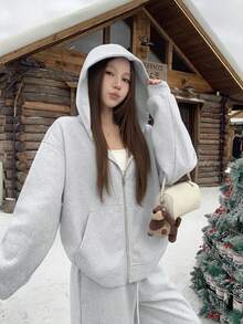 DAZY 女士亮片卫衣两件套，秋冬休闲套装