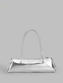 Ontre Women's Fashion Zipper Closure Daily Messenger Shoulder Bag - Silver - View 6