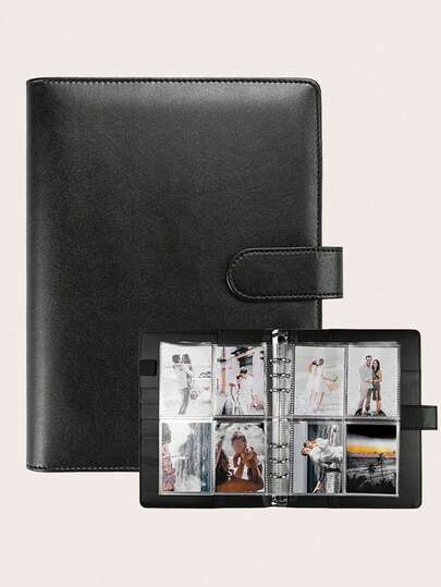 1Set Premium Multi-Functional A5 Photo Card Binder, Sleek Album Design, Compact And Durable Organizer, PU Leather Binder Notebook Cover Loose-Leaf Organizer For Daily Planning And Note-Taking, Office Supplies