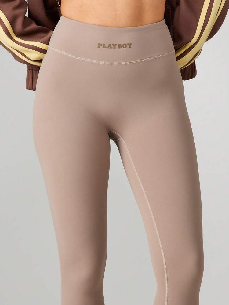 Missguided x Playboy High Rise Seamless Sports Leggings With Logo Detail For Workout And Active Lifestyle