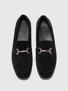 CUCCOO BIZCHIC Women's Casual Solid Color Comfortable Flats For Christmas Spring Shoes - Black - View 2