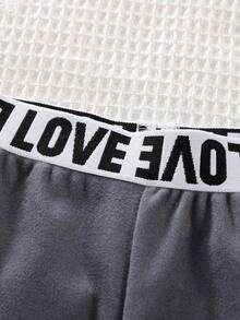 2 piezas Ropa interior térmica de manga larga gris para niño pequeño, de tela de felpa suave, diseño simple y cómodo para capas de invierno, diseño minimalista para combinar fácilmente, elástico y lavable a máquina