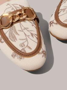 Styleloop Zapatos planos para mujer, atuendo de estilo bohemio para festival de música country y fiesta - Marrón - Ver 4