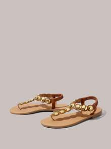 Styleloop 女士平底凉鞋，波西米亚风格西部音乐节派对装