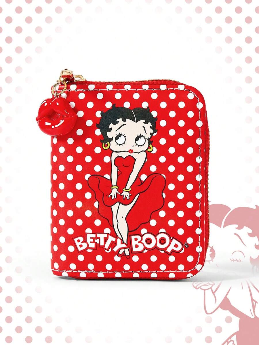 Betty Boop | ROMWE 1pc Rainbow & Cartoon Cat Print Fashion Short Wallet