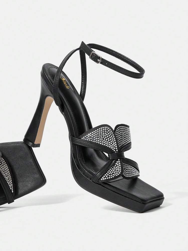 Women's High Heel Sandals With Waterproof Platform, Chunky Heel And Square Toe Vacation Shoes Summer