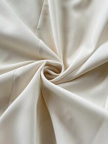 SHEIN Raffinéa Women's Elegant White Mandarin Collar Batwing Sleeve Loose Dress - White - View 7