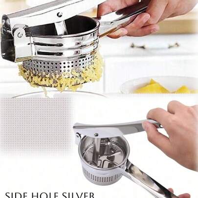 1pc Stainless Steel Potato Presser Masher Ricer - Effortlessly Press, Mash, And Rice Fruits And Foods