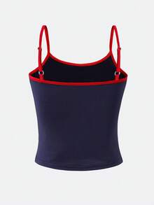 SHEIN ChillGRL 少女数字印花休闲街头风格运动吊带背心