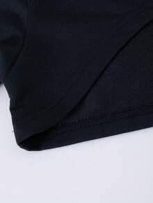 SHEIN ChillGRL Streecool 儿童休闲青少年女孩宽松街头风格牛仔印花裤、短款吊带背心、长袖连帽网眼衬衫三件套服装，时尚 - 黑色 - 查看 8