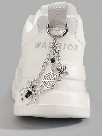 Goth 1 pieza Collar con colgante de telaraña de araña y estrella estilo gótico vintage negro con cuentas, decoración para zapatos/bolsos